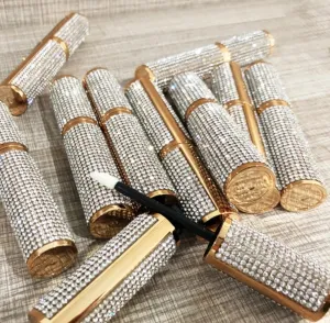 Empty Rhinestone Lip Gloss Tubes