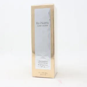 Estee Lauder Re-Nutriv Ultra Radiance Liquid Makeup Spf 20 1oz  New With Box