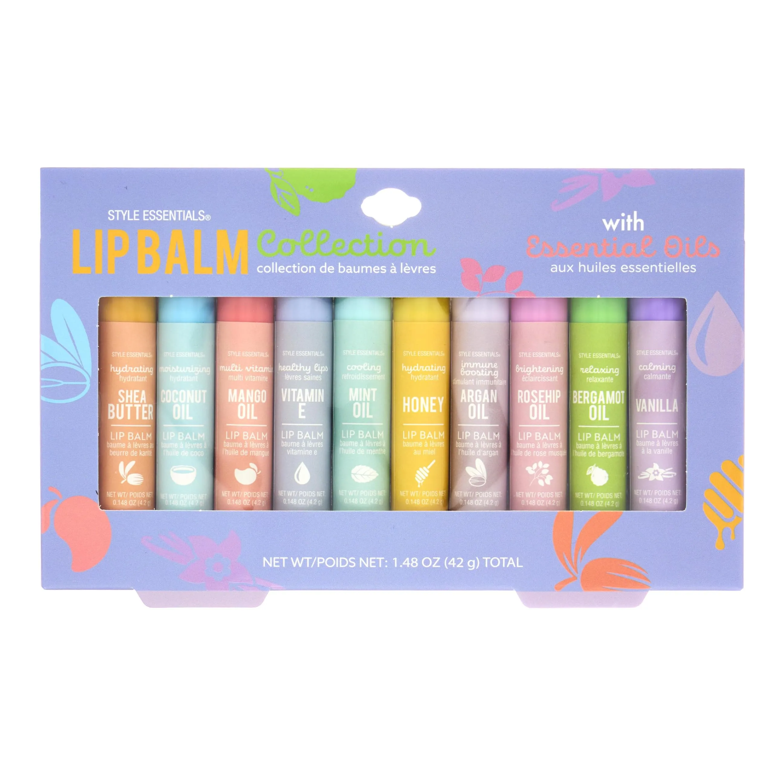 Expressions 10pc Lip Balm Collection -Hydrating Lip Balms Infused- Enriched Lip Balm Set