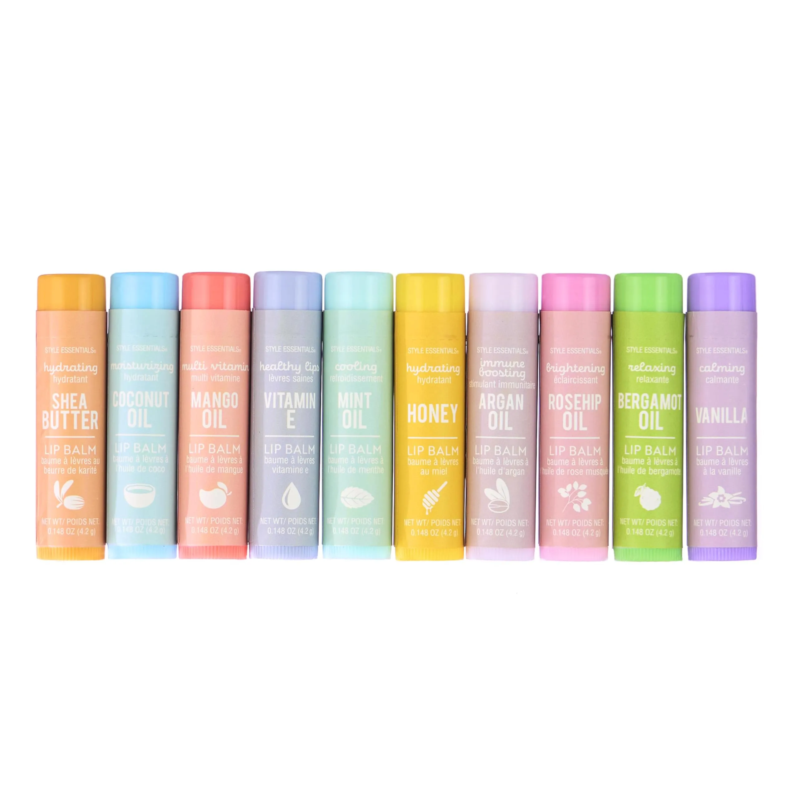 Expressions 10pc Lip Balm Collection -Hydrating Lip Balms Infused- Enriched Lip Balm Set