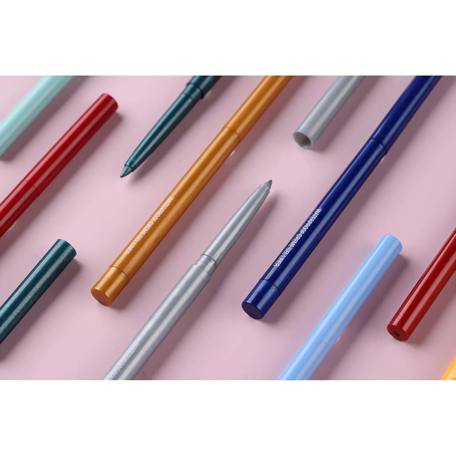 Eyeliner Pencil, Waterproof Eyeliner Long-lasting, Dark-blue-Shine Eye Liner, High-Pigmented Colorful Liners Easy To Use Eye Liner Pen for Women