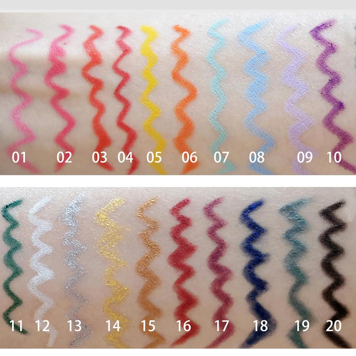 Eyeliner Pencil, Waterproof Eyeliner Long-lasting, Dark-blue-Shine Eye Liner, High-Pigmented Colorful Liners Easy To Use Eye Liner Pen for Women