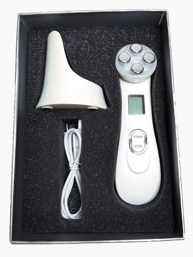 Face Massager Facial Mesotherapy Electroporation RF Radio Frequency LED Photon Face Lifting Tighten Wrinkle Removal Skin Care