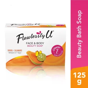 Flawlessly U Papaya   Calamansi Face & Body Beauty Soap - 125g