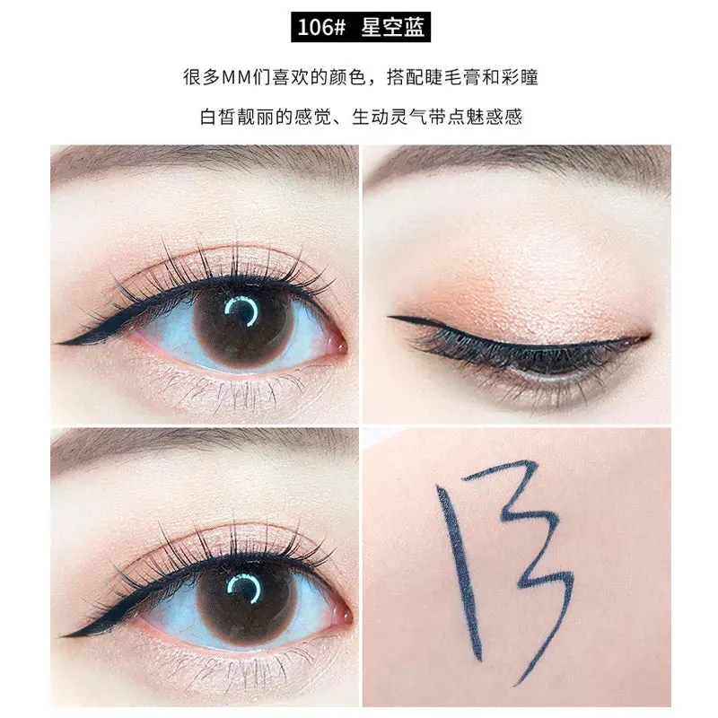 Flytonn- Waterproof  Fast Dry Smooth Eyeliner Pencils 5 Colors Eyes Brown Black Red Color Pigments Liquid Eye Liner Pen Make Up Tools