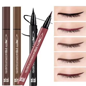 Flytonn- Waterproof  Fast Dry Smooth Eyeliner Pencils 5 Colors Eyes Brown Black Red Color Pigments Liquid Eye Liner Pen Make Up Tools