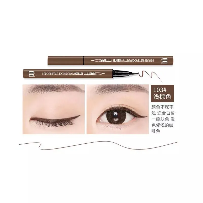 Flytonn- Waterproof  Fast Dry Smooth Eyeliner Pencils 5 Colors Eyes Brown Black Red Color Pigments Liquid Eye Liner Pen Make Up Tools