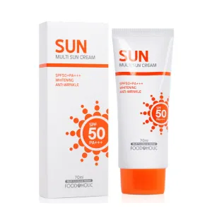 FoodAHolic Multi SUN Cream SPF50  PA    ( Brightening & Anti-wrinkle ), 70ml