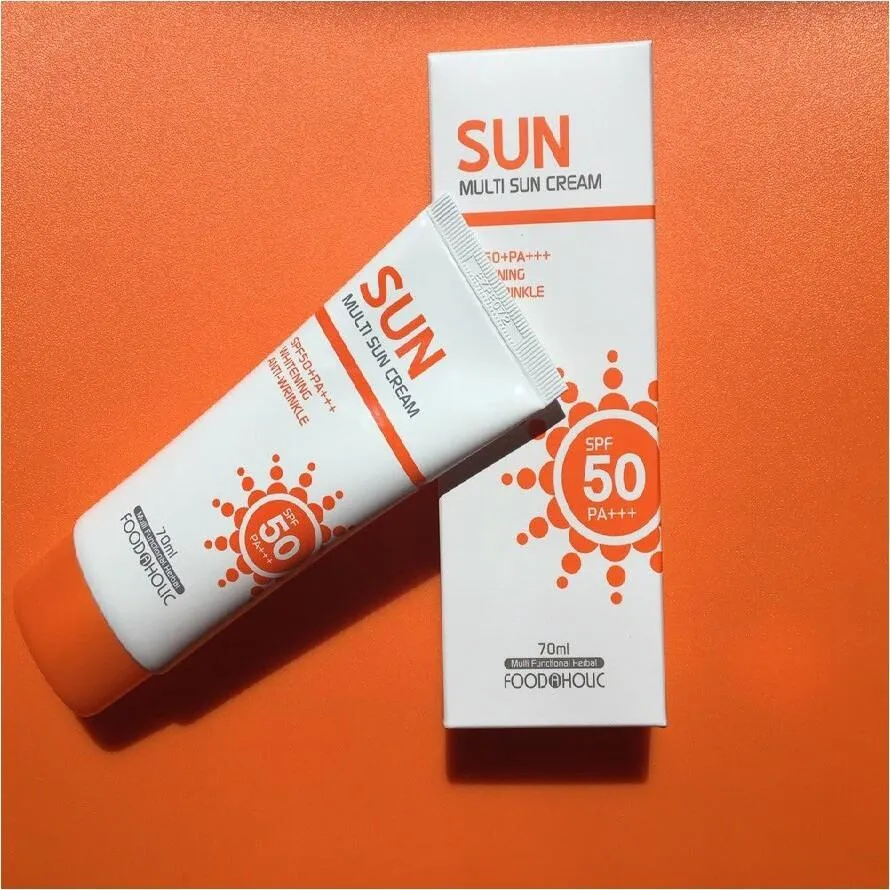 FoodAHolic Multi SUN Cream SPF50  PA    ( Brightening & Anti-wrinkle ), 70ml