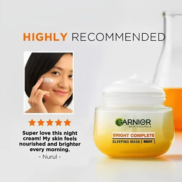 Garnier Bright Complete Vitamin C Yoghurt Sleeping Mask Night Cream 50ml