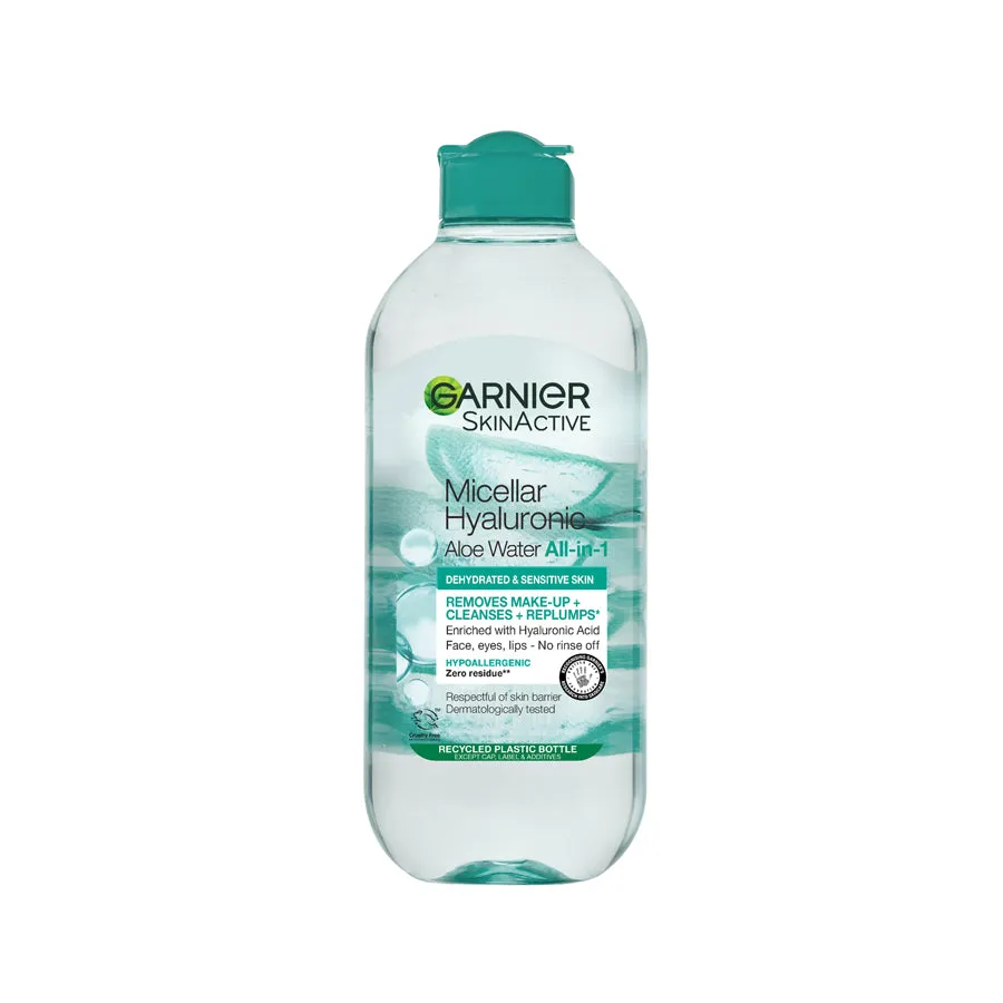 Garnier Hyaluronic Aloe Water Micellar Cleansing Water For Dehydrated Skin 400ml