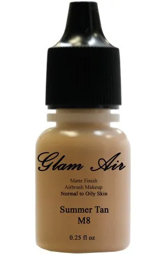Glam Air Airbrush Water-based Foundation in Set of Two (2) Assorted Medium Matte Shades M7-M8 0.25oz