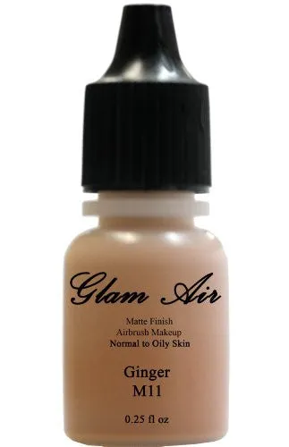 Glam Air Airbrush Water-based Foundation in Set of Two (2) Assorted Tan Matte Shades M10-M11 0.25oz