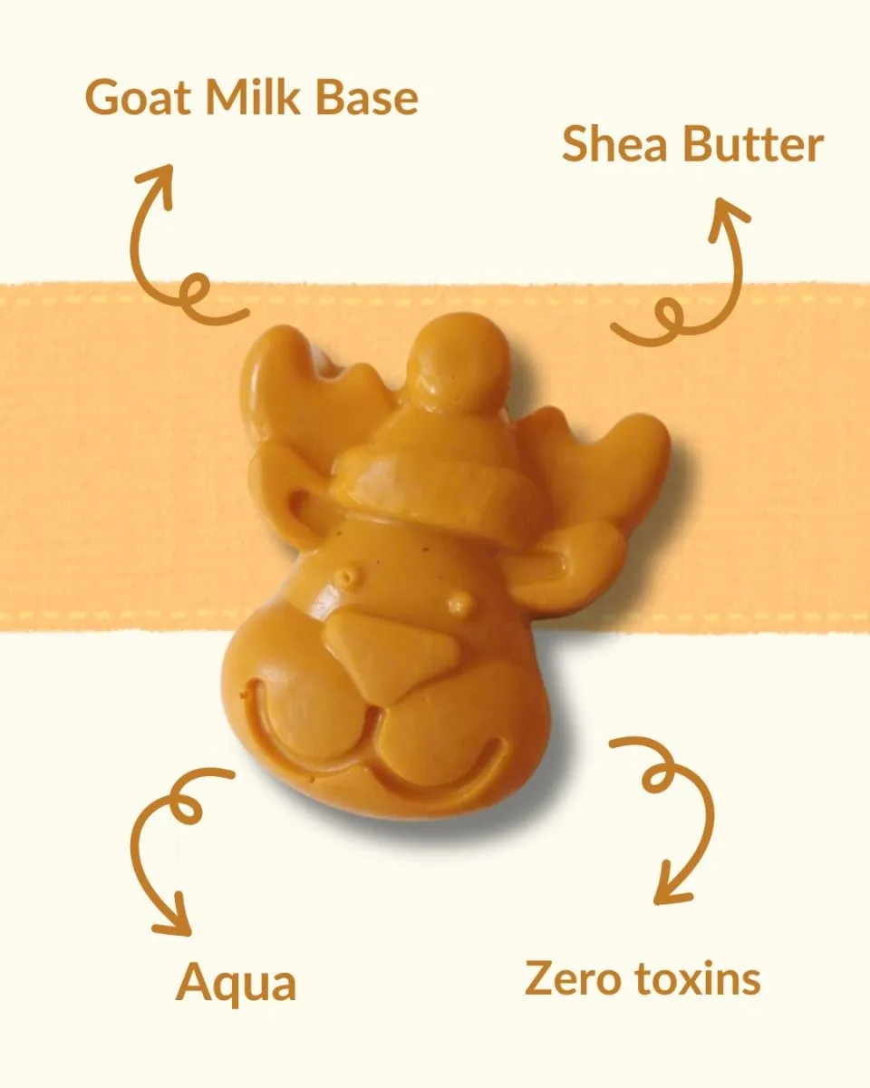 Goat Milk and Shea Butter Reindeer Christmas Kids Soap 100 Grams
