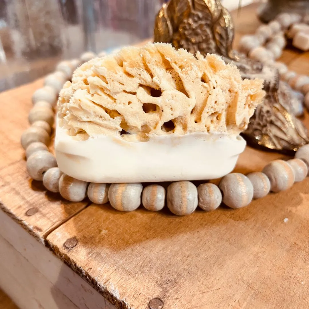 Goat's Milk & Olive Oil French Vanilla Soap w/Sea Sponge
