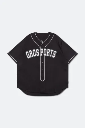 GROSPORTS BASEBALL JERSEY/ CHARCOAL