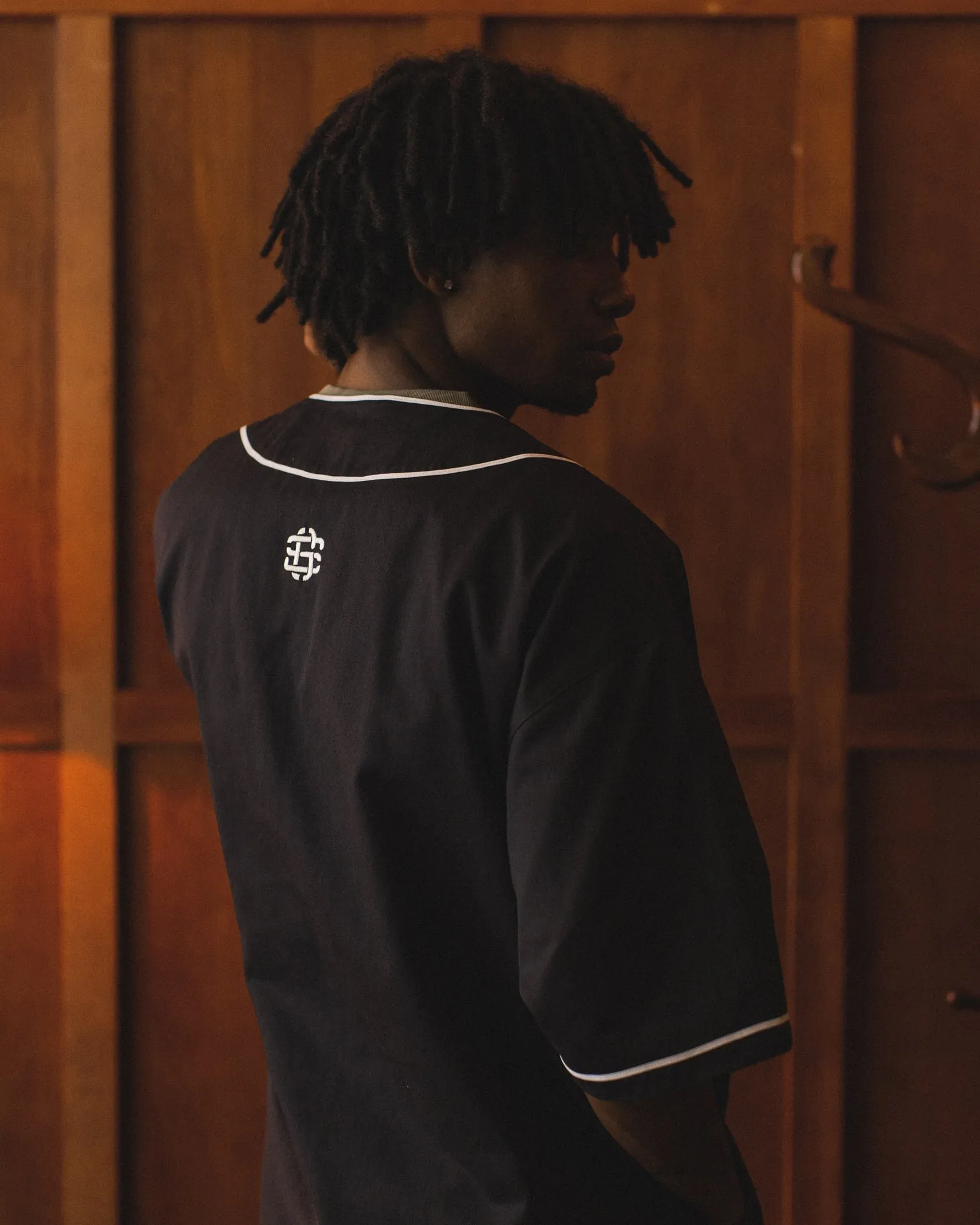 GROSPORTS BASEBALL JERSEY/ CHARCOAL
