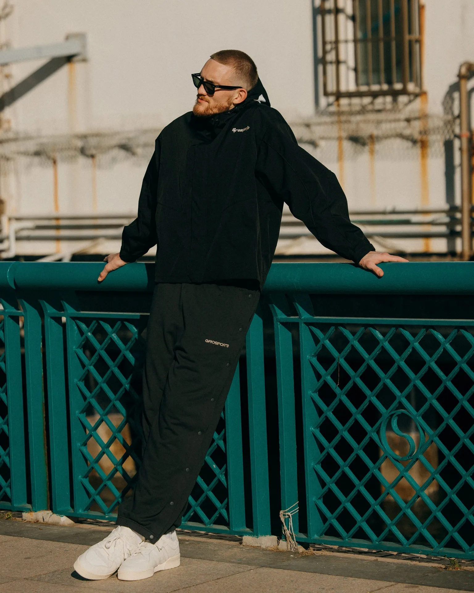 GROSPORTS BASIC TEAR AWAY SWEATPANTS/ CHARCOAL