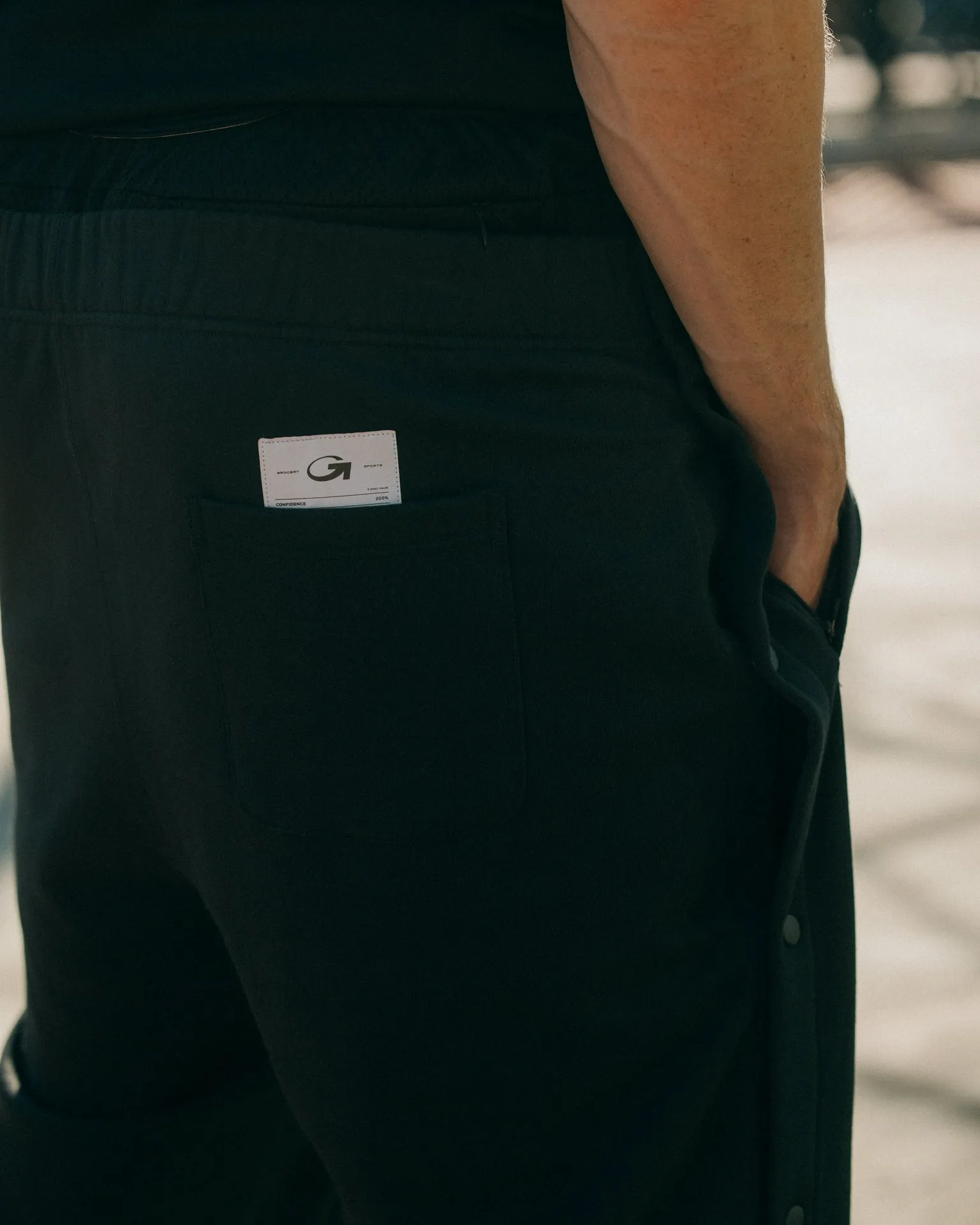 GROSPORTS BASIC TEAR AWAY SWEATPANTS/ CHARCOAL