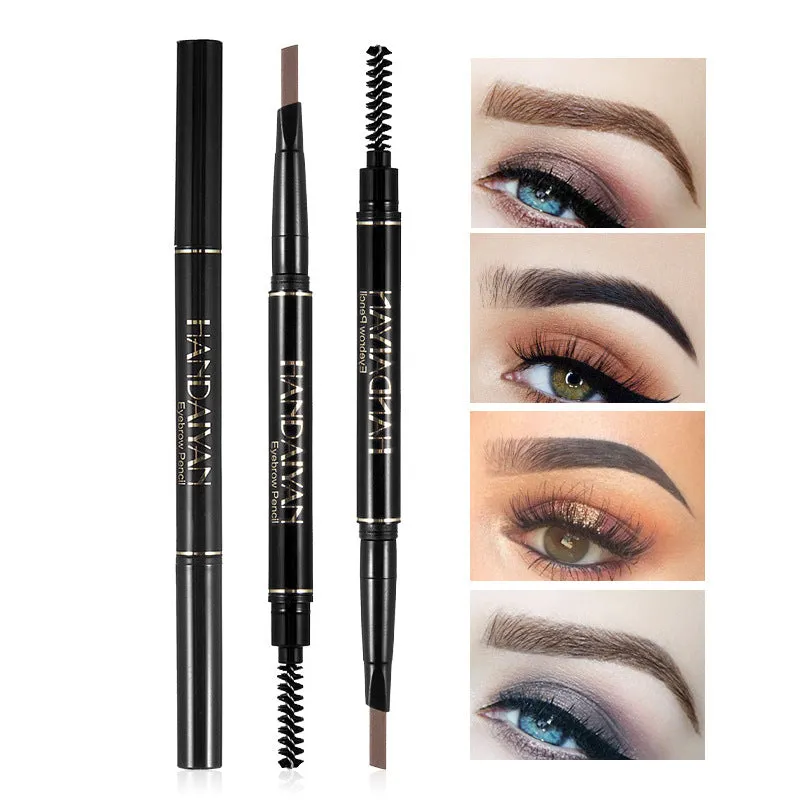 HANDAIYAN Waterproof Two-Headed Eyebrow Pencil with Brush