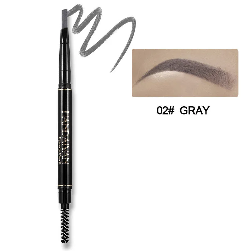 HANDAIYAN Waterproof Two-Headed Eyebrow Pencil with Brush
