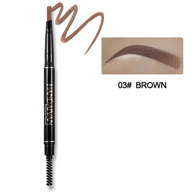 HANDAIYAN Waterproof Two-Headed Eyebrow Pencil with Brush