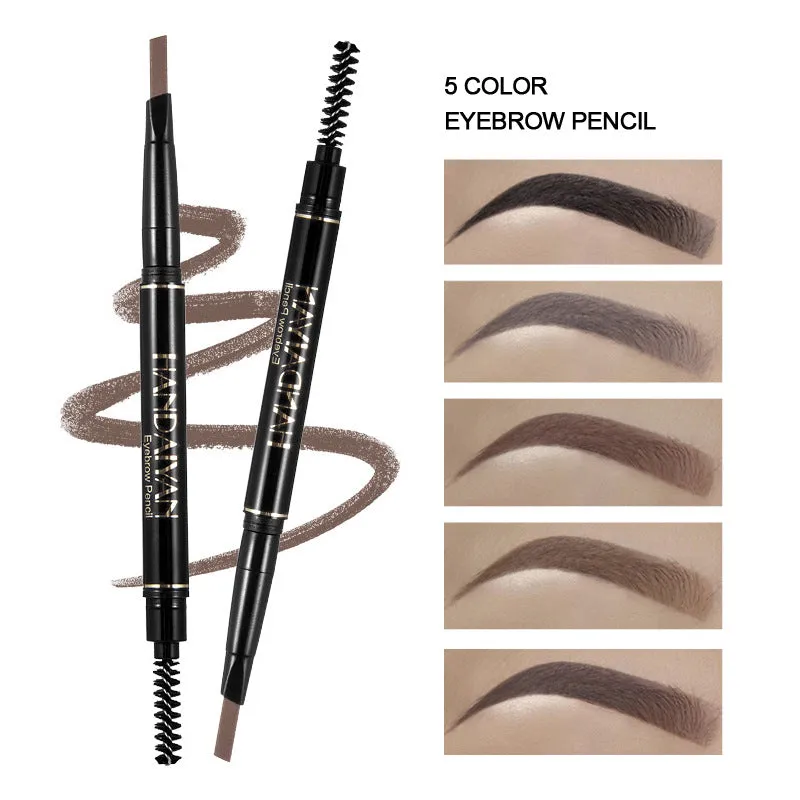 HANDAIYAN Waterproof Two-Headed Eyebrow Pencil with Brush