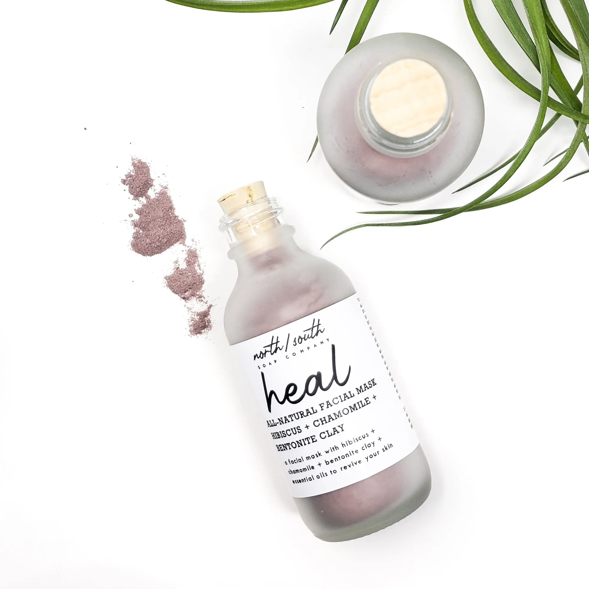 Heal All Natural Face Mask - Hibiscus   Chamomile   Bentonite Clay