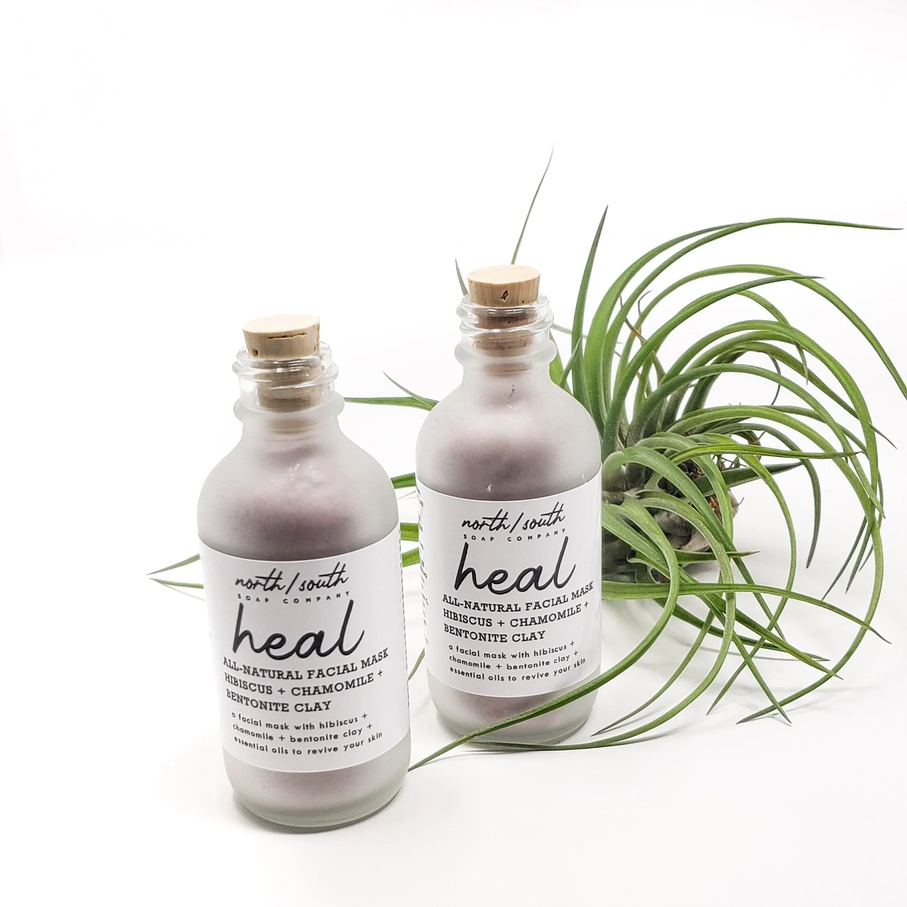 Heal All Natural Face Mask - Hibiscus   Chamomile   Bentonite Clay