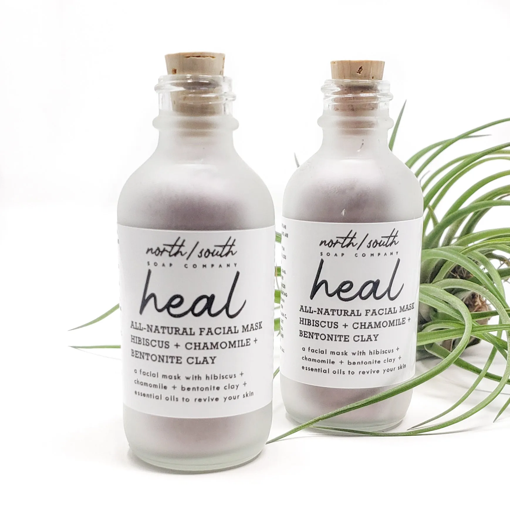 Heal All Natural Face Mask - Hibiscus   Chamomile   Bentonite Clay