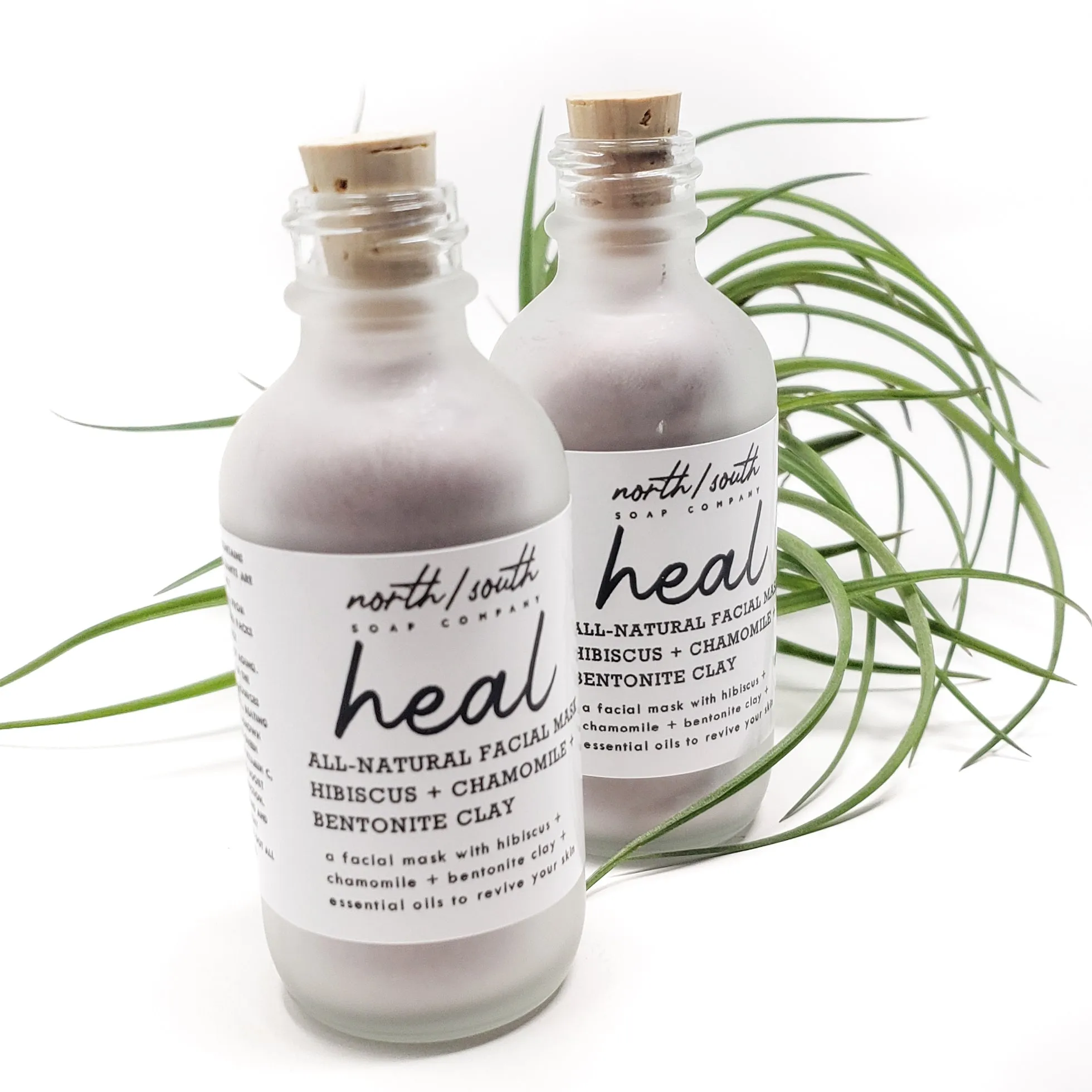 Heal All Natural Face Mask - Hibiscus   Chamomile   Bentonite Clay
