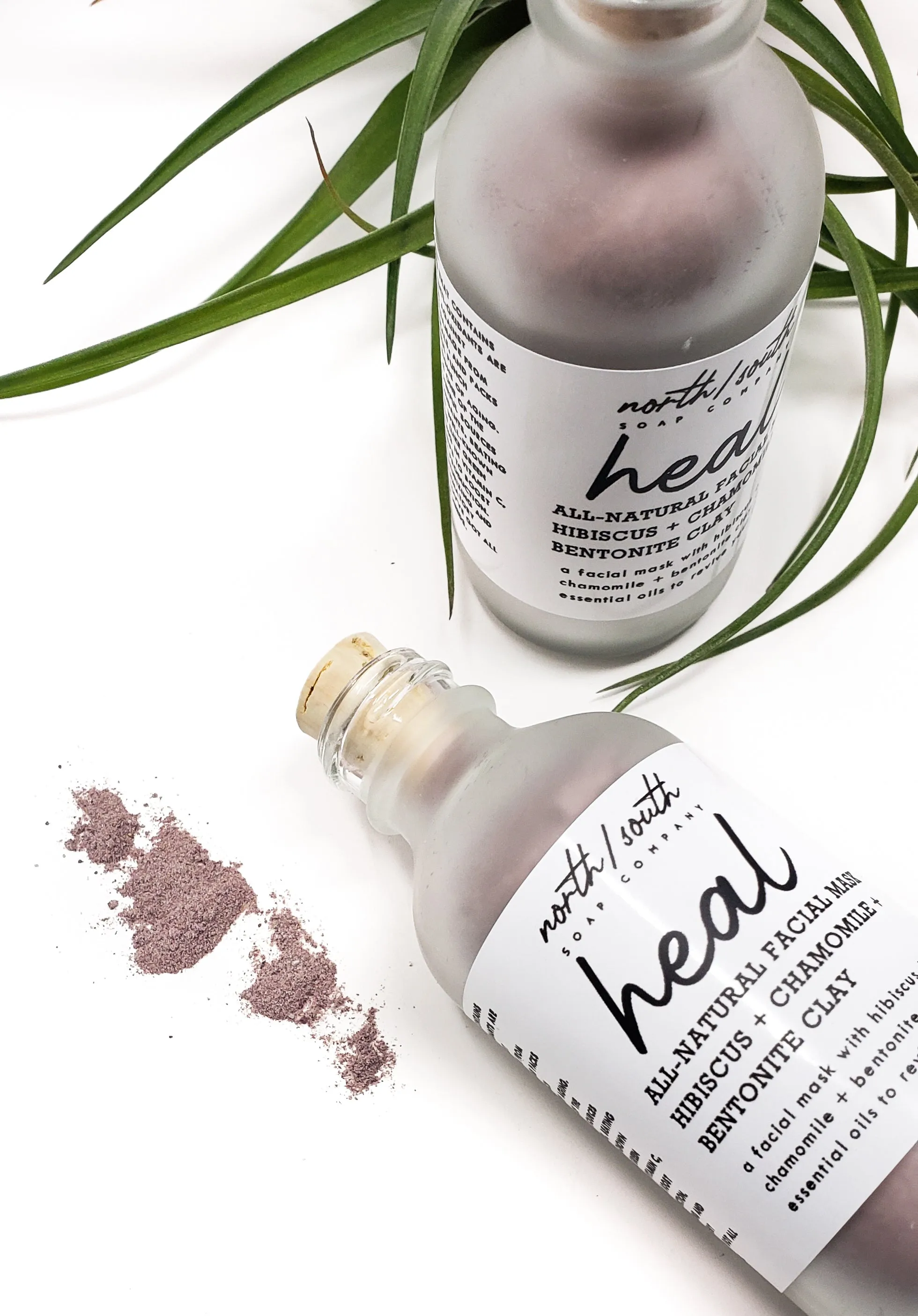 Heal All Natural Face Mask - Hibiscus   Chamomile   Bentonite Clay