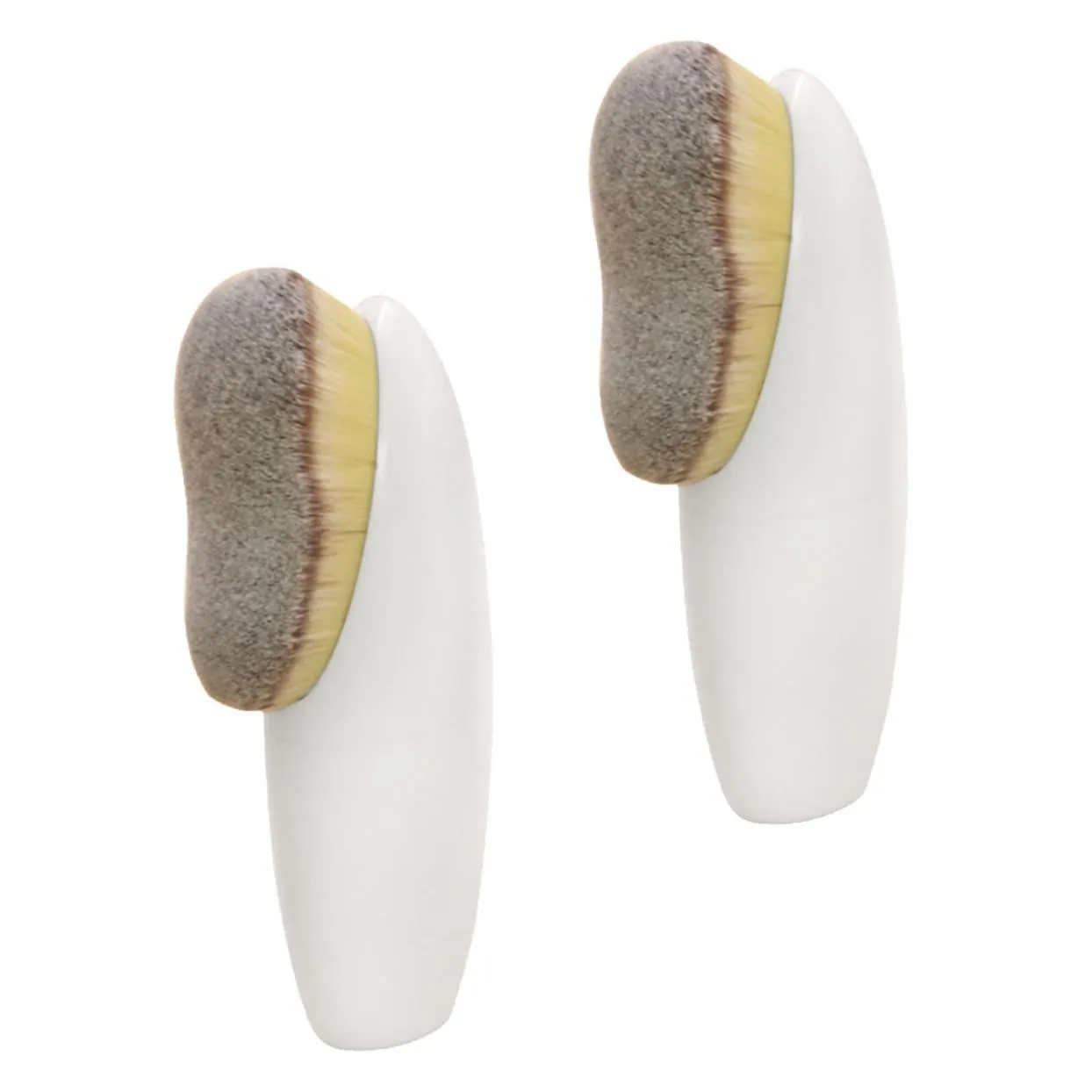 Hemoton 2pcs Dual-ended Makeup Brushes Versatile Foundation and Powder Applicators for Blending Concealer and Loose Powder Premium for Application