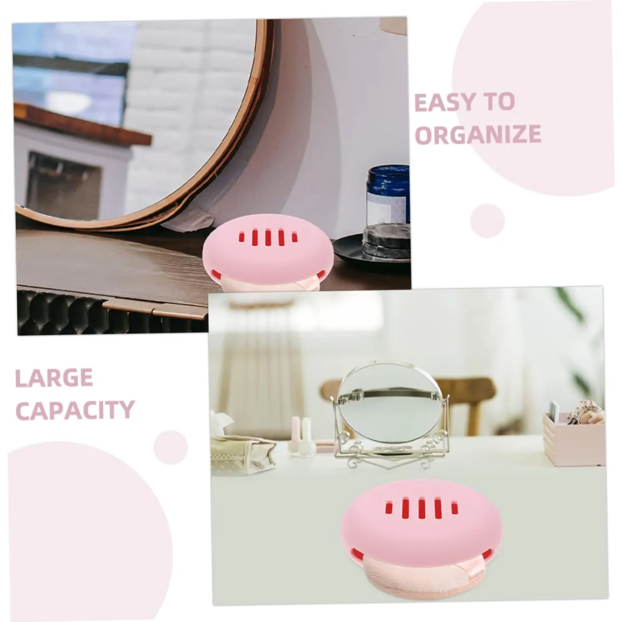 Hemoton Makeup Travel Containers Transparent Silicone Beauty Sponge Storage Case Holder for Pressed Powder Puff