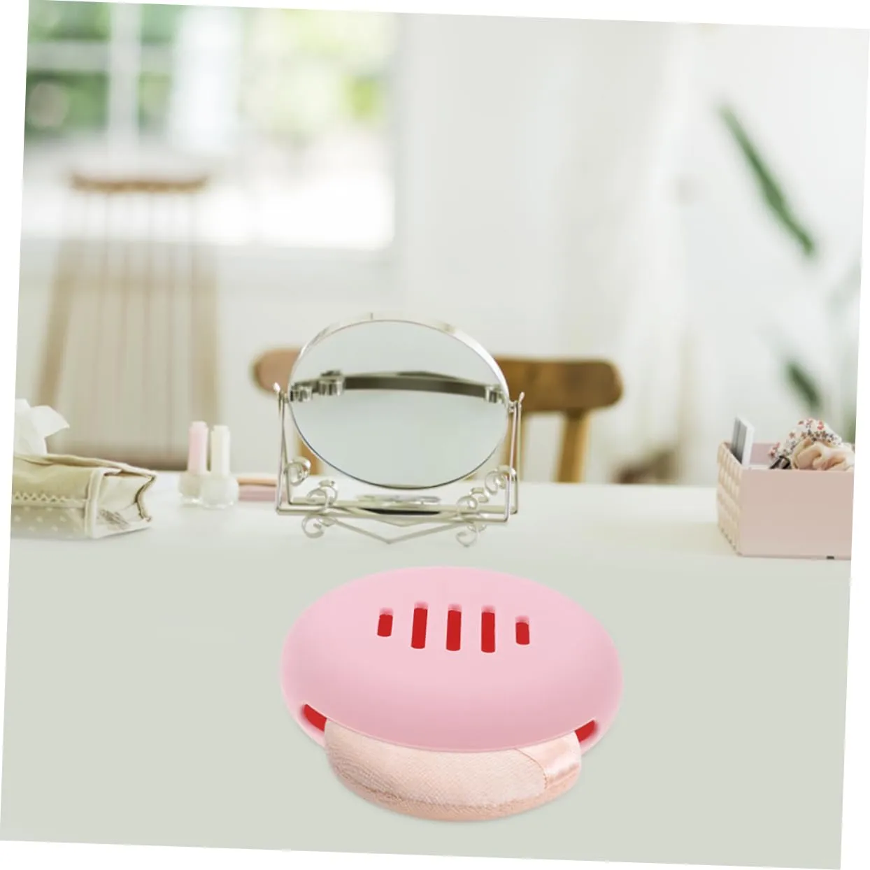 Hemoton Makeup Travel Containers Transparent Silicone Beauty Sponge Storage Case Holder for Pressed Powder Puff