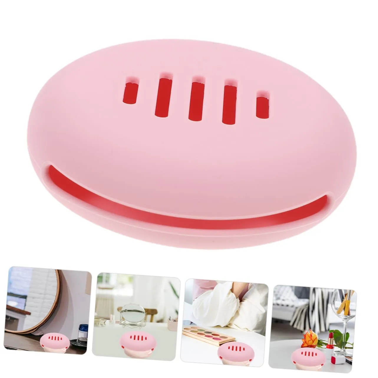 Hemoton Makeup Travel Containers Transparent Silicone Beauty Sponge Storage Case Holder for Pressed Powder Puff
