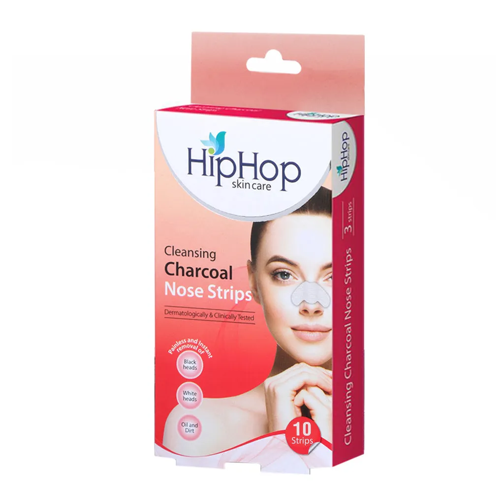 HipHop Blackhead Remover Nose Strips for Women (Activated Charcoal, 10 Strips)   Instant Makeup Remover Wipes (Micellar water, 30 Wipes)