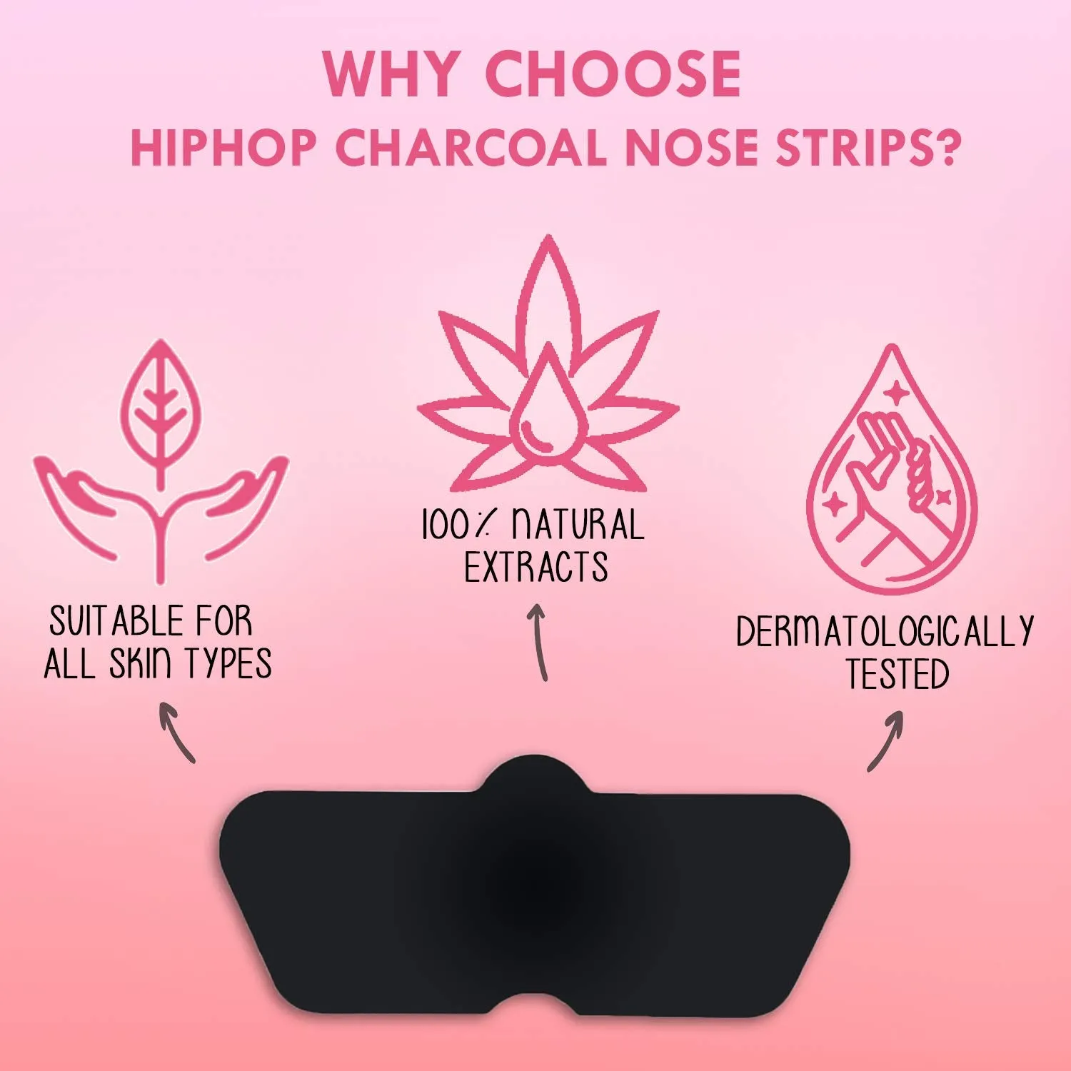 HipHop Blackhead Remover Nose Strips for Women (Activated Charcoal, 10 Strips)   Instant Makeup Remover Wipes (Micellar water, 30 Wipes)