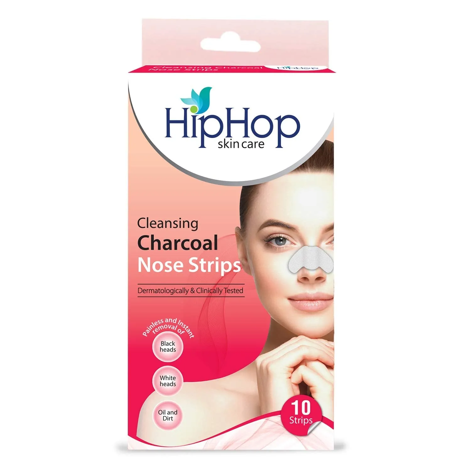 HipHop Blackhead Remover Nose Strips for Women (Activated Charcoal, 10 Strips)   Instant Makeup Remover Wipes (Micellar water, 30 Wipes)