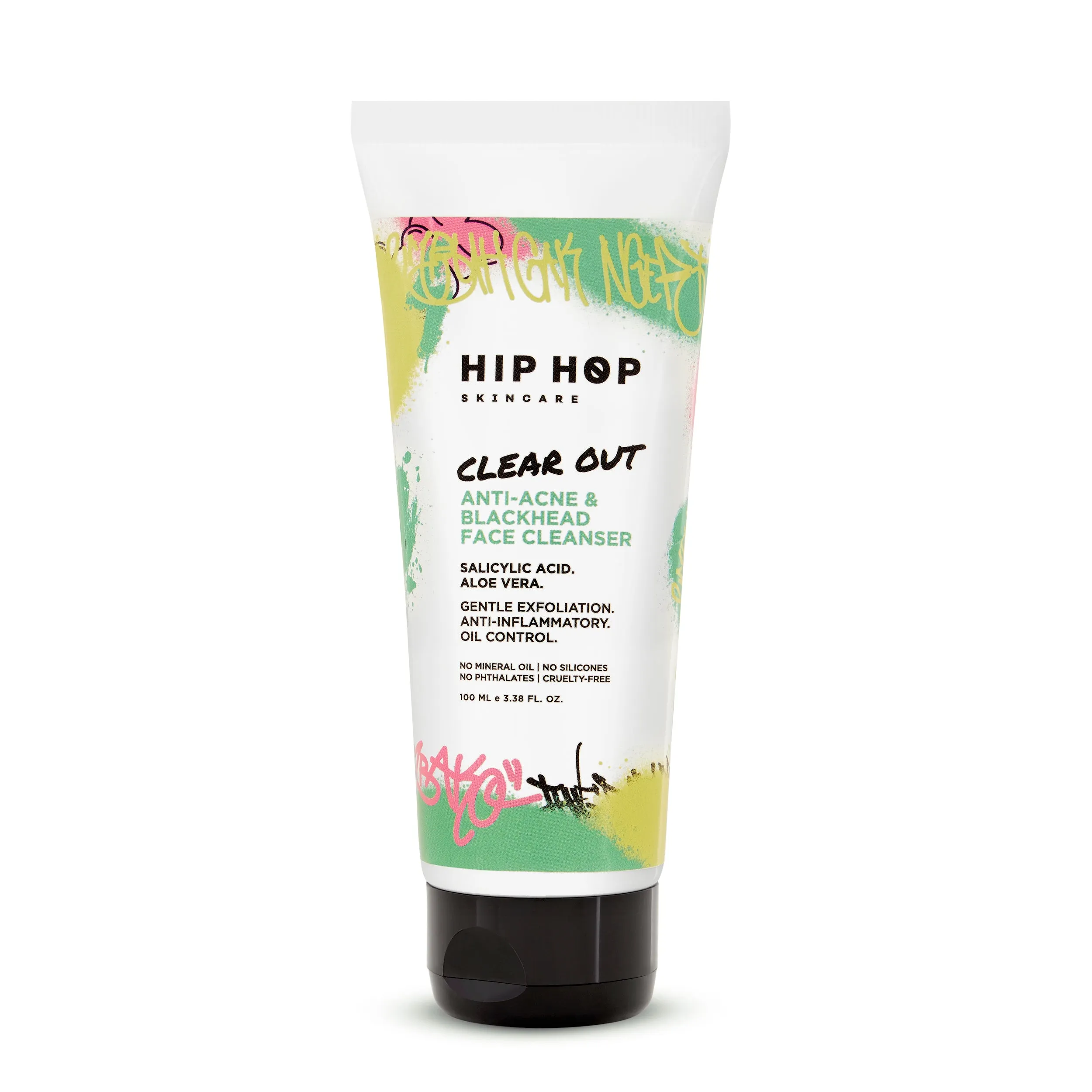 HipHop Facial Wax Strips (Argan Oil, 20 Strips)   Anti-Acne Face Cleanser (Salicylic Acid, 100 ml)
