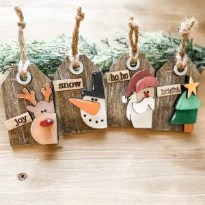Holiday Rustic Tags Ornament Design Set P1826
