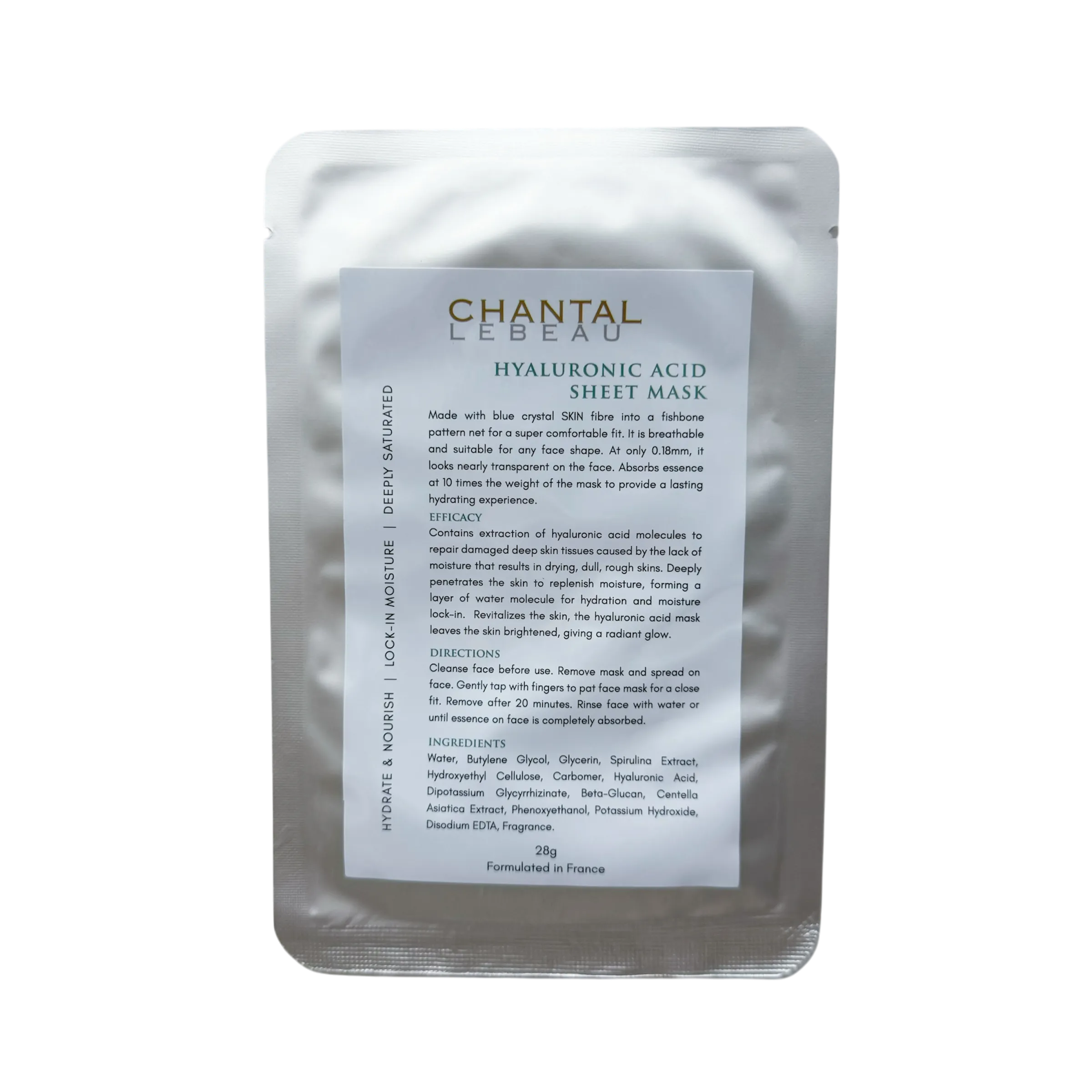 Hyaluronic Acid Sheet Mask | Chantal Lebeau