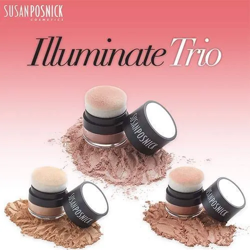 ILLUMINATES: Natural Makeup, Vegan, Cruelty Free, Mineral Powder Highlighter For Face & Body, In Pot (Whisper) USA Brand