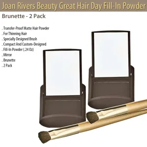 Joan Rivers Beauty Great Hair Day Fill-In Powder -  Brunette - Two Pack