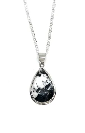 John King White Buffalo Teardrop Pendant