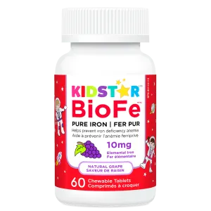 KidStar Nutrients - BioFe Iron Chews Grape 10 mg, 60 Tablets