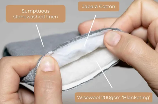 Kind Face Linen   Wisewool Sleep Mask