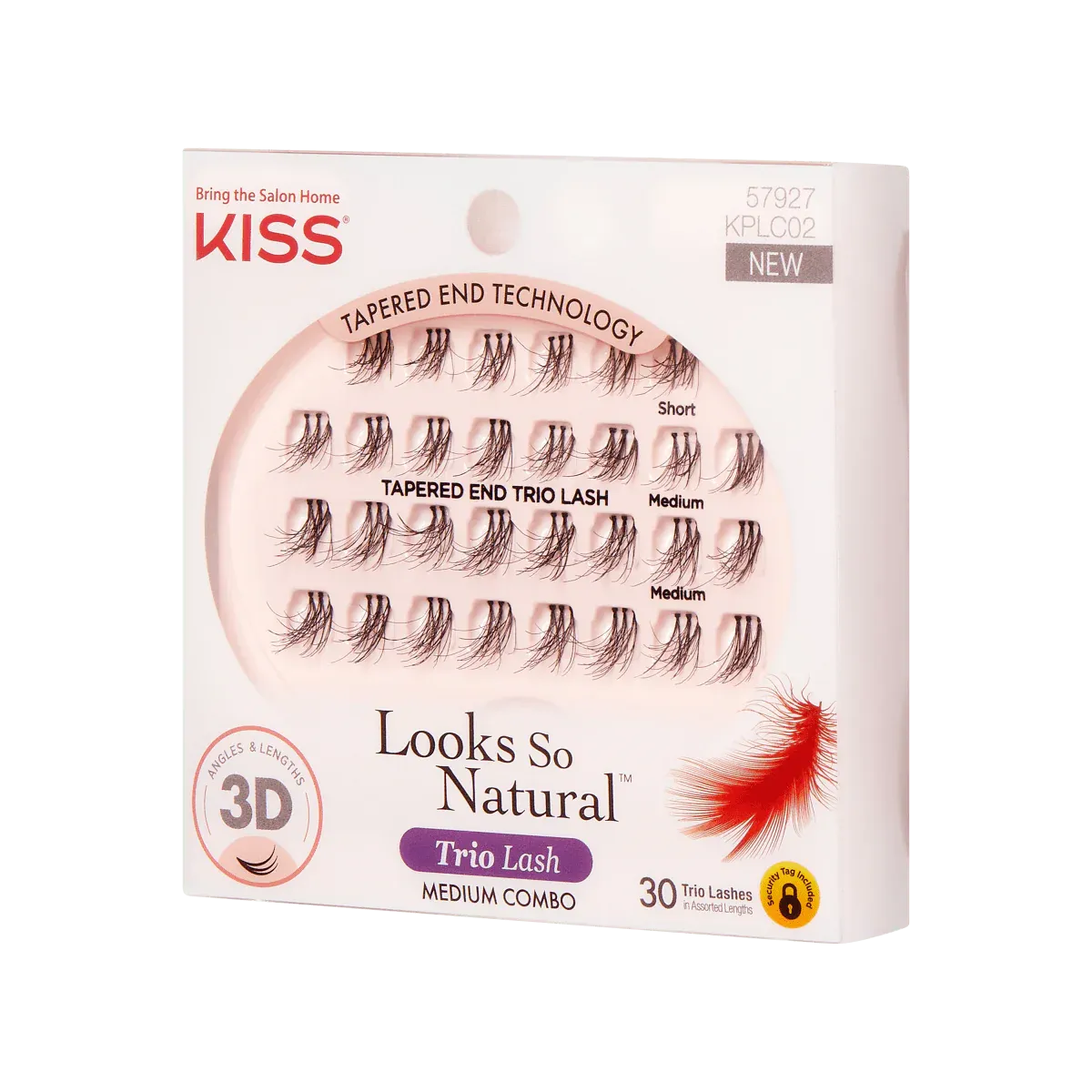 KISS looks so natural trio lash medium combo 3D رموش صناعية