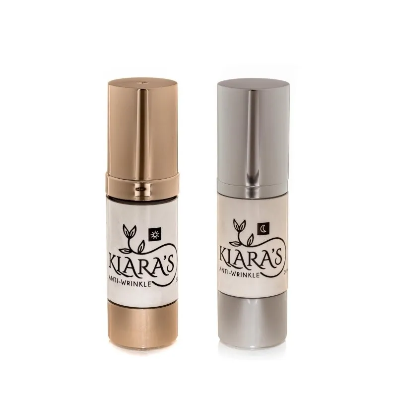 Klara's Anti-Wrinkle Day and Night Skin Care Bundle - Reduce Wrinkles Nourish Skin with Antioxidant and Nutrients Anti-Wrinkles Day Night Skin Care Bundle for Women.