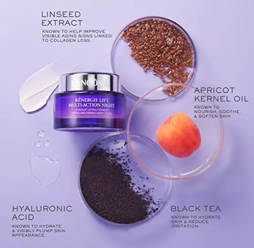 Lancôme Rénergie Multi-Action Night Cream - For Lifting & Firming - With Hyaluronic Acid - 2.6 Fl Oz